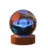 3d crystal moon randomly design Crystal Planet Globe 3D Laser Engraved Solar System Ball with Touch Switch LED Light Base Astronomy Decor (random ) - Image 7