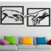 2 pec set Friend art Wall hanging decorations MDF wood material  Black color - Image 2