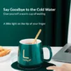 Electric Heated Coffee Mug with Temperature Controlled Pad | Heating Coaster for Home Office Milk Tea Water Heating Mat Smart Thermostatic Warmer Pad - Image 2