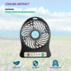 Portable Mini USB Fan Rechargeable Battery | 3-Level Speed Adjustable Electric Cooling Desktop Fan (Random Colors) - Image 7