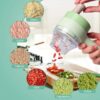 4 in 1 Handheld Electric Vegetable Cutter Wireless Food Processor for Garlic Pepper Chili Onion Celery Ginger Meat with Brush - Image 7