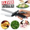 Clever Cutter2 in 1 Knife & Cutting Board Utility Cutter Stainless Steel Ourdoor Smart Vegetable Chops Your Favorite Fruits, Vegetables, Meats, Cheeses & More in Second - Image 2