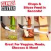 Clever Cutter2 in 1 Knife & Cutting Board Utility Cutter Stainless Steel Ourdoor Smart Vegetable Chops Your Favorite Fruits, Vegetables, Meats, Cheeses & More in Second - Image 4