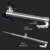 Pedal Lock Anti Theft Double Hook Clutch Brake Lock Steering Wheel Locks for Cars (Chrome Body)