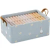 Clothe Storage Box portable Foldable Wardrobe Organizer Clothes Pants Jeans Storage Box, Household Large Capacity Storage Wardrobe (66 litr) Made In China (Random color & Design)