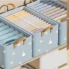 Clothe Storage Box portable Foldable Wardrobe Organizer Clothes Pants Jeans Storage Box, Household Large Capacity Storage Wardrobe (66 litr) Made In China (Random color & Design) - Image 3