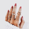 Knuckle Rings for Women Girl | 6 Pcs Finger Ring Set Best Selling Valentine's Day Gift - Image 5
