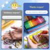 Children Pack of 12 Plastic Crayons, 12 Vibrant Crayons Colors, Caryon Pencils - Image 7