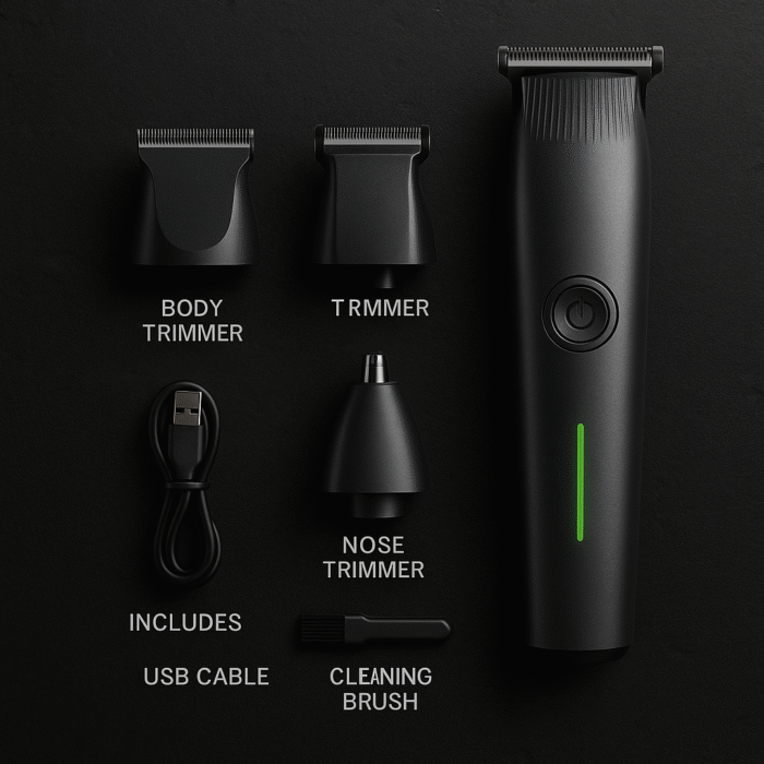 Rechargeable 3-in-1 Trimmer & Face Shaver for Men in Pakistan | Made in Germany | Premium Grooming Kit with 3-Year Guarantee - Image 2